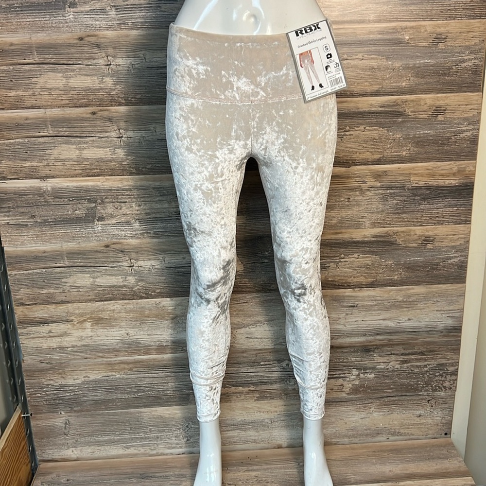 RBX Crushed Velvet Legging in Sand NWT